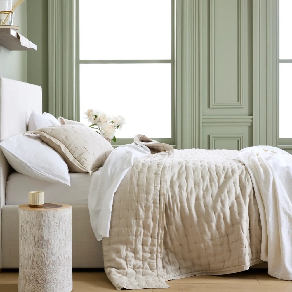 Quince Linen Sand Dream Quilt & 2 Sham Set ! Sz. King/ Cal King! (690) - Picture 3 of 15